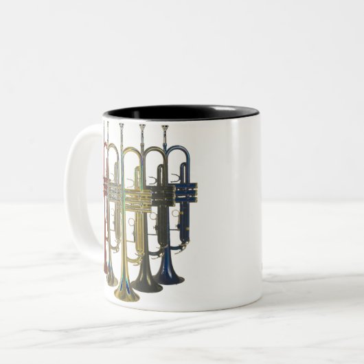 Trompete Zweifarbige Tasse (Vorderseite Links)