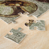 Trompete, Zylinder und musikalische Anmerkungen Puzzle (Seite)