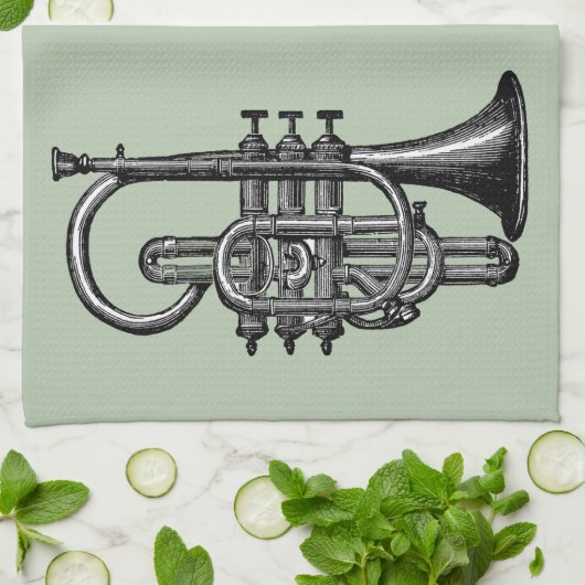 Trompeten Küchentuch (Gefaltet)