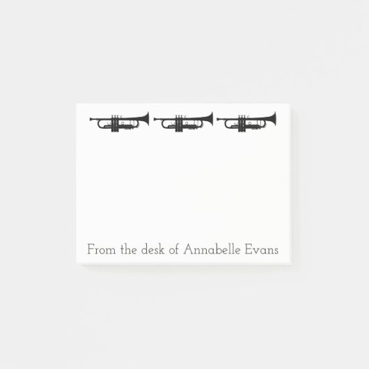 Trompeten Post-it Klebezettel (Vorderseite)