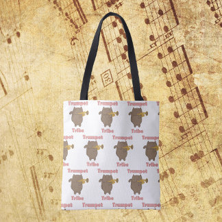 Trompeten-Stamm Braune Katze Muster Tasche