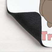 Trompeten-Stamm Braune Katze Pink Mousepad (Ecke)