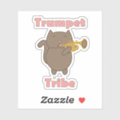 Trompeten-Stammes-Katzen-Musik Aufkleber (Blatt)