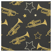 Trompeten und Sternmuster Stoff (Nahaufnahme)