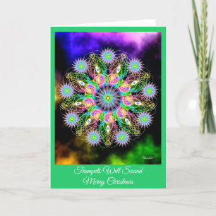 Trompeten werden erklingen feiertagskarte