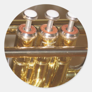 Trompetenaufkleber Runder Aufkleber