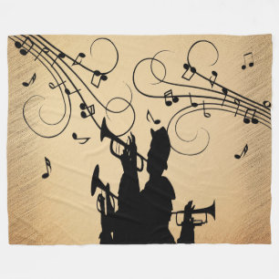 Trompetenbereich Rustikale Musik Fleecedecke