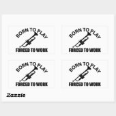 Trompetendesigns Rechteckiger Aufkleber (Blatt)