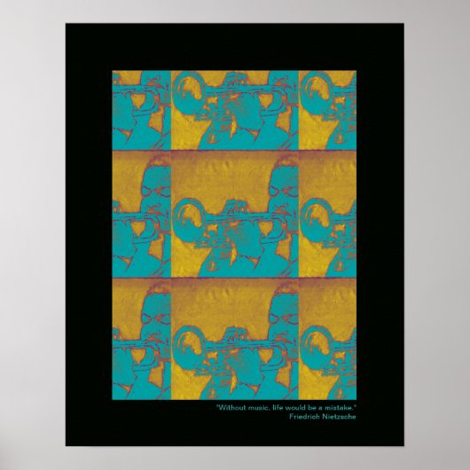 Trompetendruck für Wände Poster (Vorne)