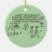 TrompetenElefant Keramik Ornament (Hinten)