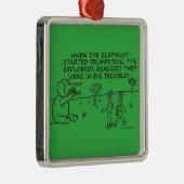 TrompetenElefant Ornament Aus Metall (Rechts)