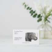 Trompetenelefant-Visitenkarte Visitenkarte (Stehend Vorderseite)