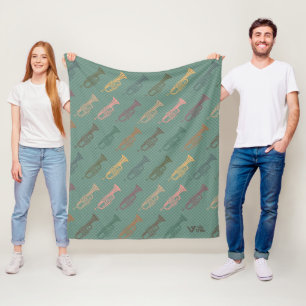 Trompetenliebhaber-Decke als Geschenk Vintage-Trom Fleecedecke