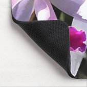 Trompetenlila Orchideen Mousepad (Ecke)