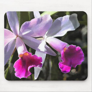 Trompetenlila Orchideen Mousepad