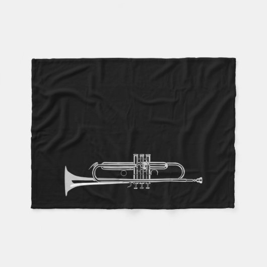 Trompetenmusiker Fleecedecke (Vorderseite (Horizontal))