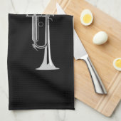 Trompetenmusiker Geschirrtuch (Viertel Falte)