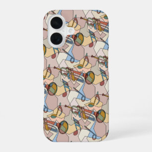 Trompetenmusiknotenfragmente iPhone 16 Hülle