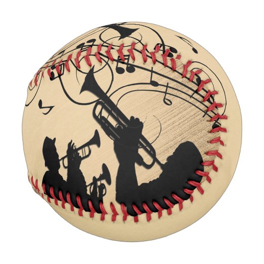 Trompetensektion Rustikale Musik Baseball (Rückseite Links)