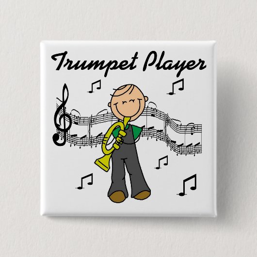 Trompetenspieler-Button Button (Vorderseite)