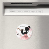 Trompetenspieler-Button editierbar Magnet (In Situ (Geschirrspüler))