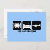Trompetenspieler Postkarte (Vorne/Hinten)
