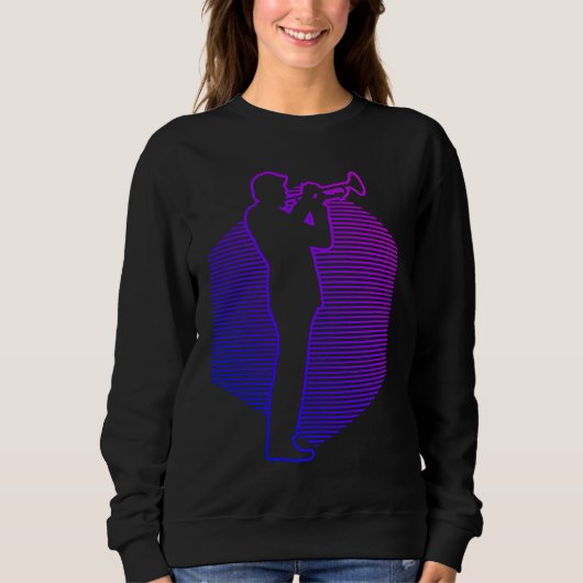 Trompetenspieler Sweatshirt (Vorderseite)