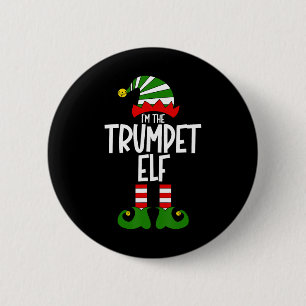 Trompeter Elf Weihnachtsmusik Instrument passend W Button