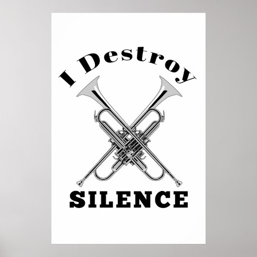 Trompeter I Zerstöre Stille Poster (Vorne)