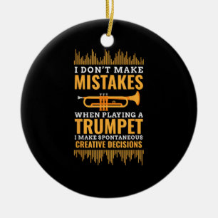 Trompeter Lustiger Musiker Band Spieler Trompeter Keramik Ornament