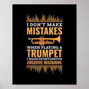 Trompeter Lustiger Musiker Band Spieler Trompeter Poster