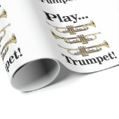 Trompeter Musiker Geschenkpapier (Rolleneckpunkt)