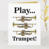 Trompeter Musiker Karte (Gelbe Blume)