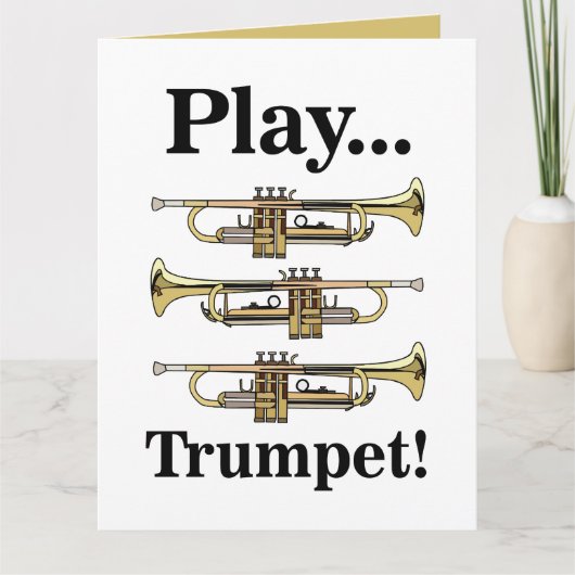 Trompeter Musiker Karte (Vorderseite)