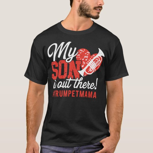 Trompeter-Mutter Trompeterin Musikinstrument T-Shirt (Vorderseite)