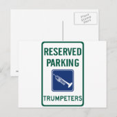 Trompeter Parking Postkarte (Vorne/Hinten)