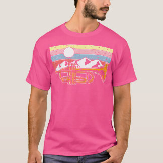 Trompeter Retro-Trompetengebirge und Vintages Trum T-Shirt