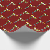 Trompeter-Strichmännchen Geschenkpapier (Ecke)