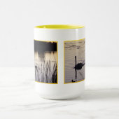 Trompeter Swans bei Dusk Style 2 Tasse (Zentrum)