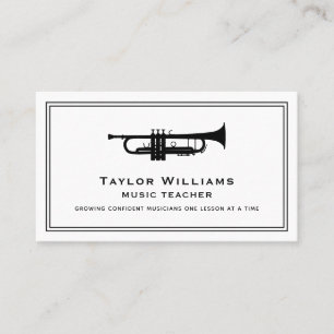 Trompeter Trompeten Musiklehrer Musiker QR Code Visitenkarte