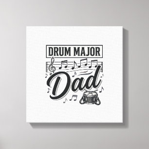 Trompeter-Vater Vintage-Musik-Shirt-Design_1 Leinwanddruck