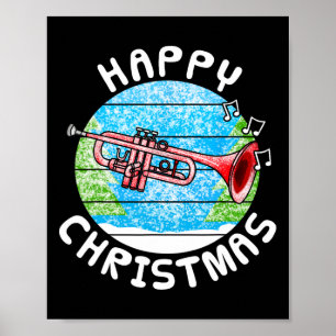 Trompeter Weihnachts Trompeter Br Musiker Musikleh Poster