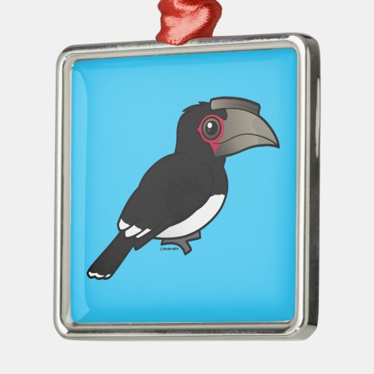TrompeterHornbill Silbernes Ornament (Links)