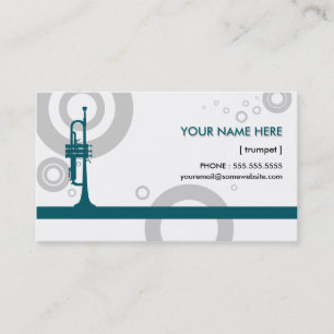 Trompeteringe Visitenkarte