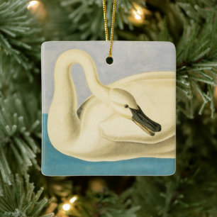 Trompeterschwan von John James Audubon, Vintage Vo Keramikornament