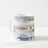 Trompeterschwäne Kaffeetasse (Vorderseite Links)