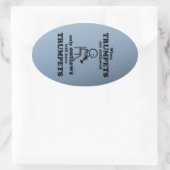 Trompets Oval Sticker verboten (Tasche)