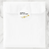 Trompets regieren die Band! Runder Aufkleber (Tasche)