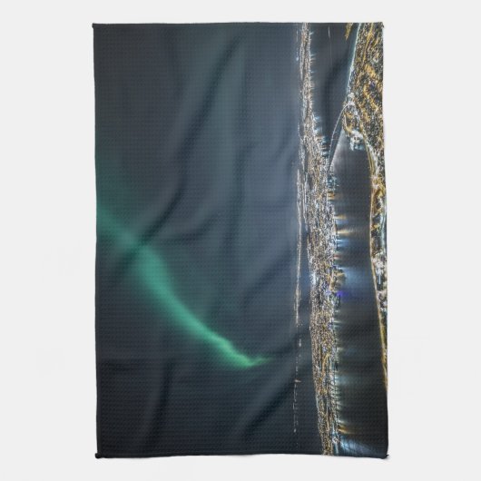 Tromso Northern Light Geschirrtuch (Vertikal)