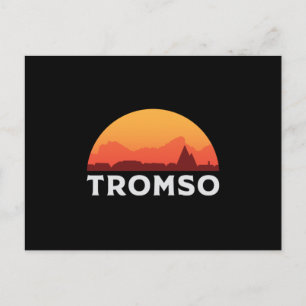 Tromso Norwegen City Skyline Cityscape Funny Gift Postkarte